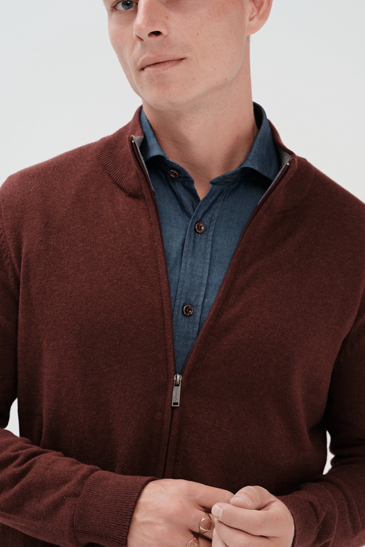 ΑΝΔΡΙΚΗ ΜΠΟΡΝΤΟ ΖΑΚΕΤΑ CARDIGAN PORTOBELLO'S REGULAR FIT