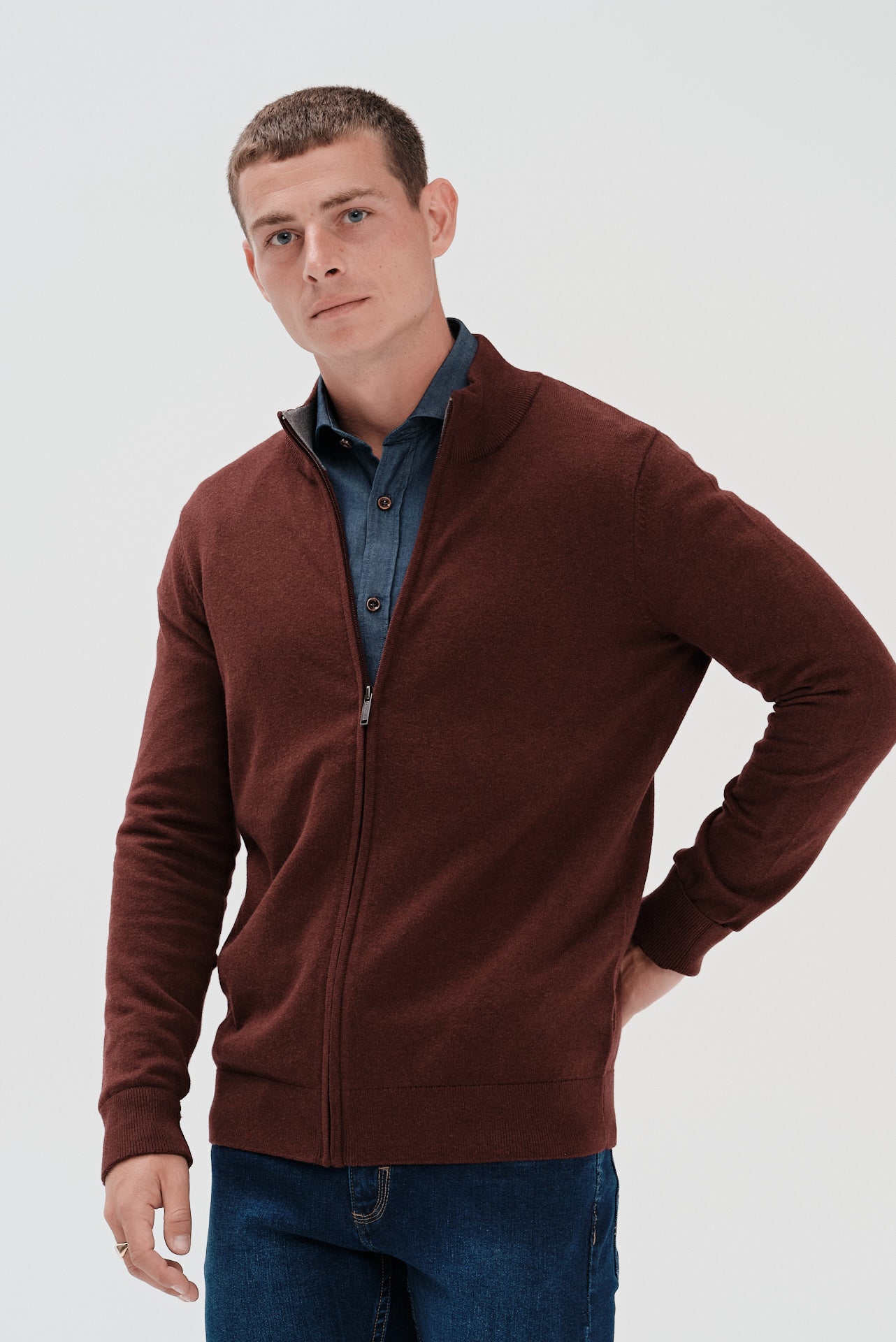 ΑΝΔΡΙΚΗ ΜΠΟΡΝΤΟ ΖΑΚΕΤΑ CARDIGAN PORTOBELLO'S REGULAR FIT